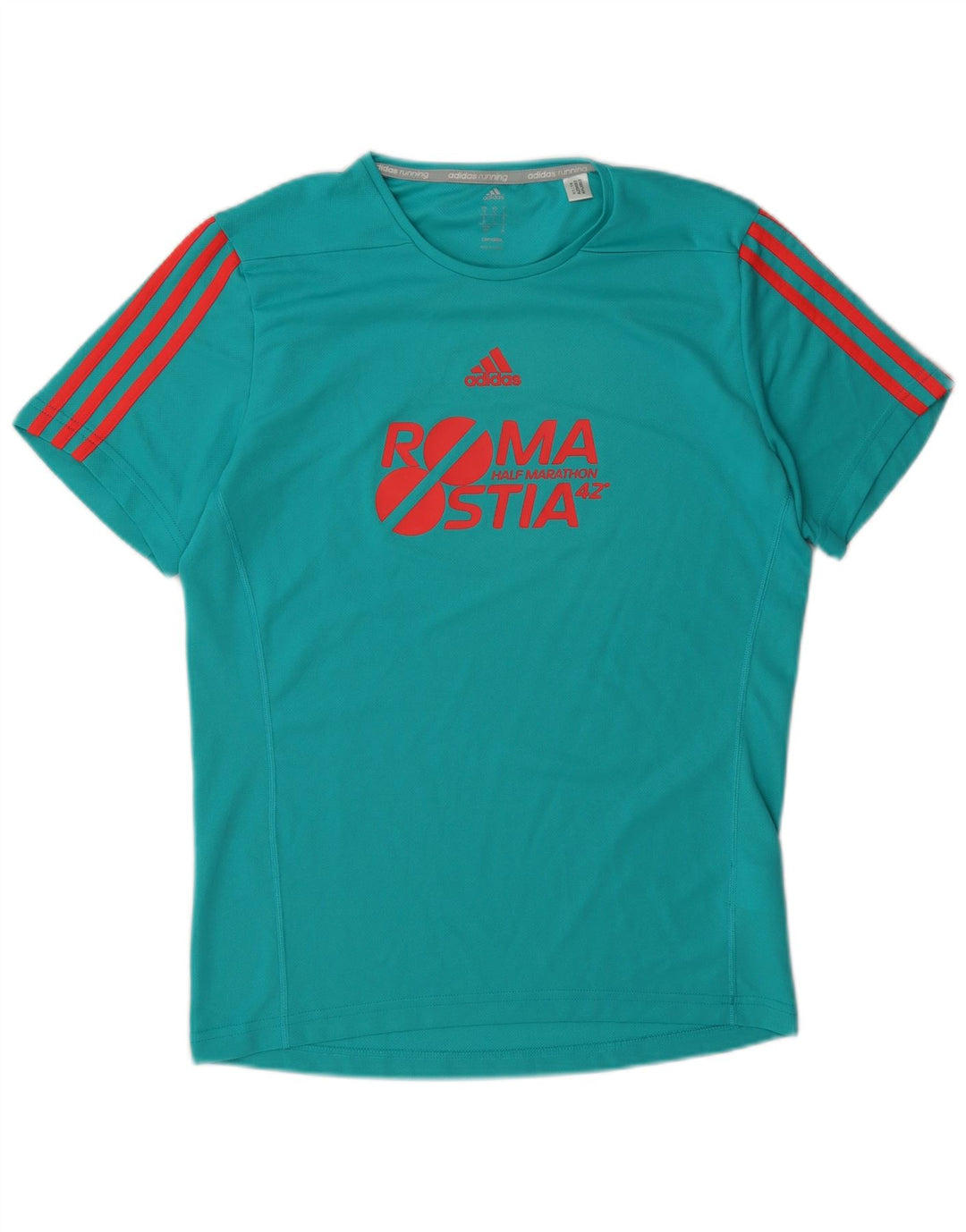 Adidas Herre Climalite grafisk T-shirt top lille turkis polyester