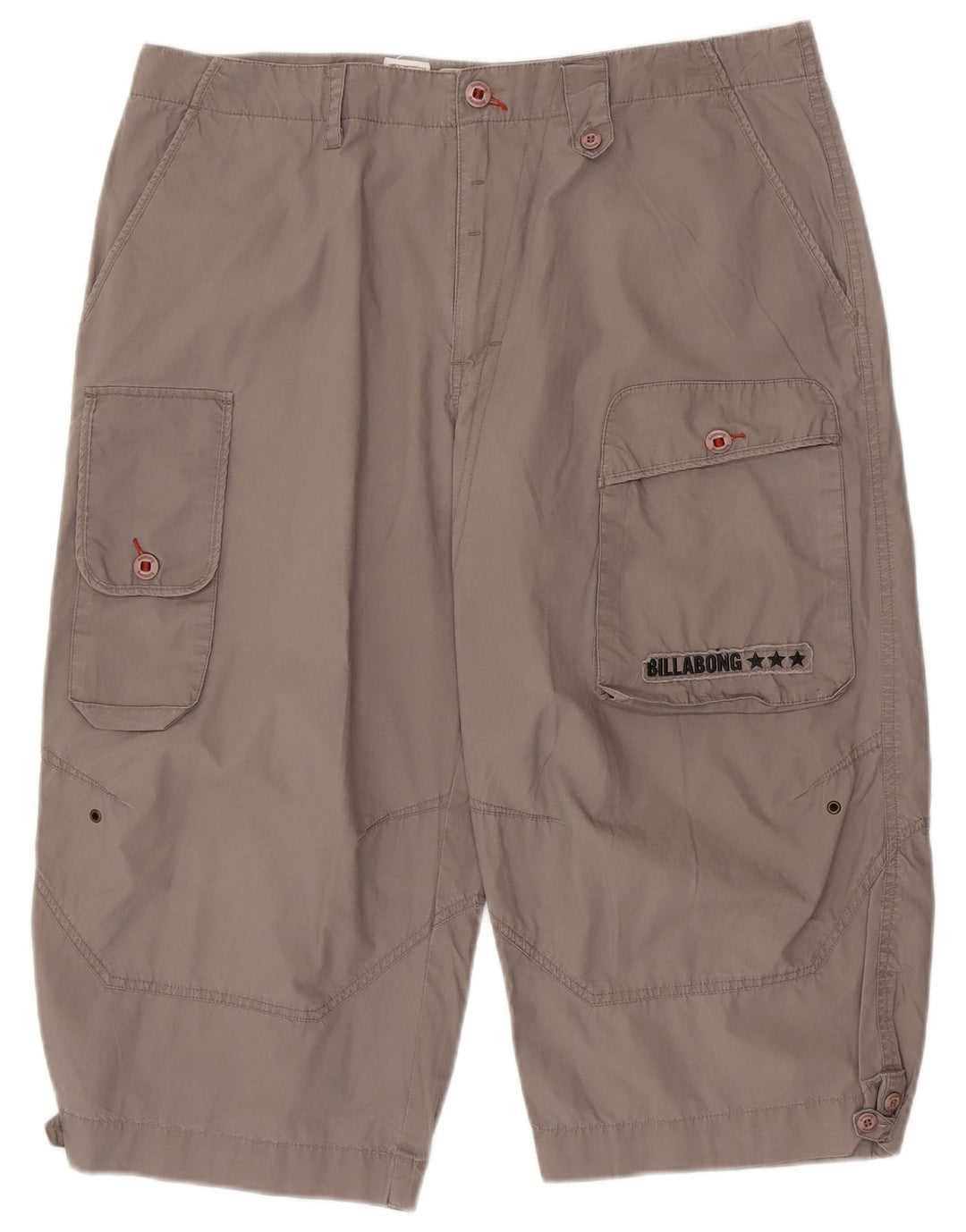 BILLABONG Herre Cargo Bermuda Shorts W34 Stor Grå Bomuld