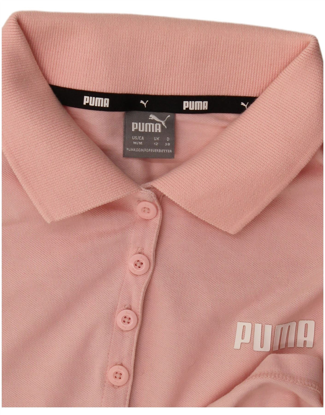 Puma Dame Polo Shirt UK 12 Medium Pink
