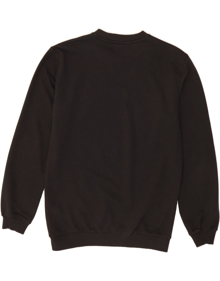 FILA Mens Graphic Sweatshirt Jumper Small Black Cotton Vintage Fila and Second-Hand Fila from Messina Hembry 