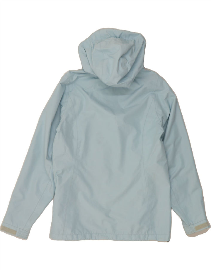 HELLY HANSEN Womens Hooded Windbreaker Jacket UK 14 Medium Blue Polyester Vintage Helly Hansen and Second-Hand Helly Hansen from Messina Hembry 
