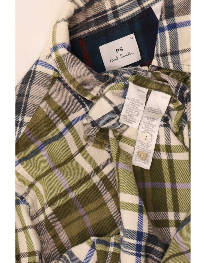 Paul Smith Flanelskjorte til mænd mellemgrøn ternet bomuld