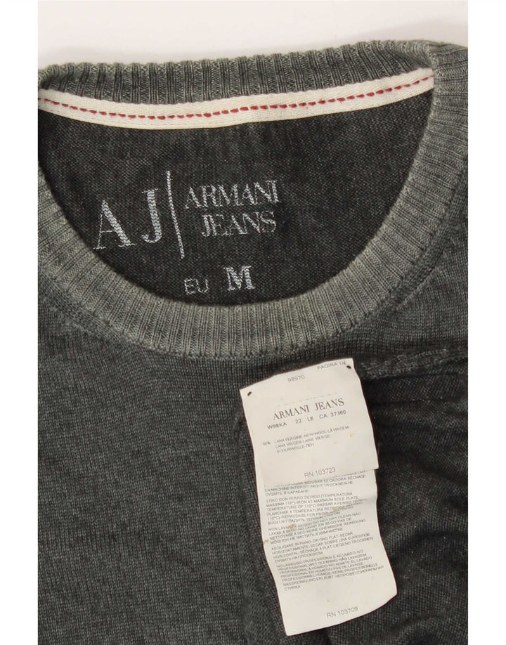 Armani Herre Crew Neck Jumper Sweater Medium Green New Wool