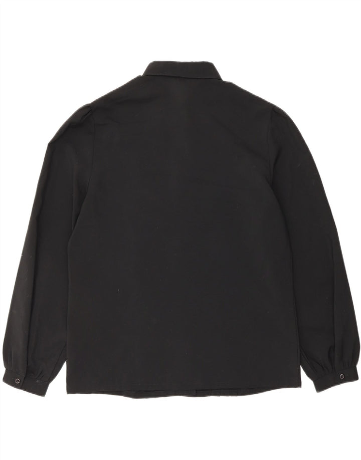 LUCIEN RIALTO Womens Shirt Blouse IT 46 Large Black Polyester Vintage Lucien Rialto and Second-Hand Lucien Rialto from Messina Hembry 