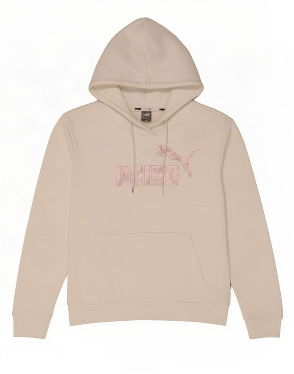 Puma Graphic Hoodie Jumper UK 10 Small White Bomuld