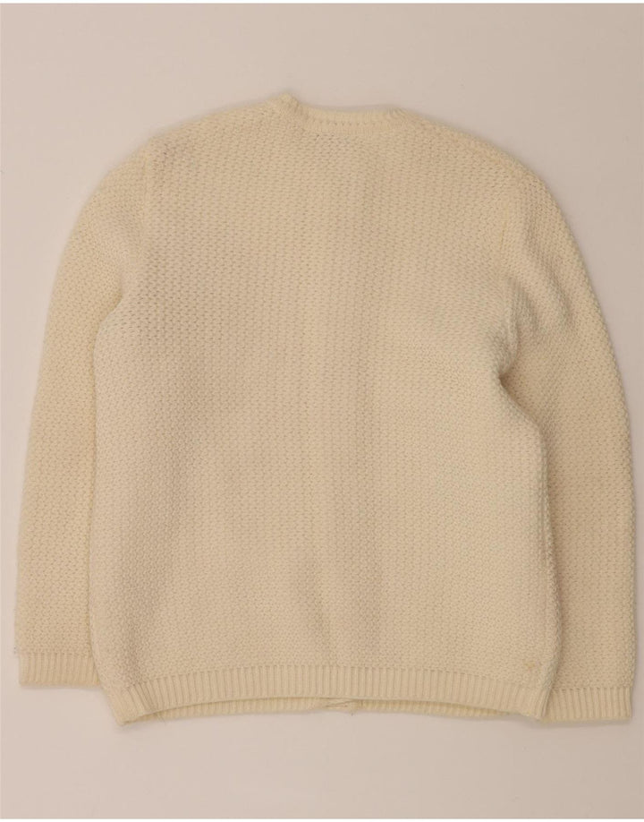 VINTAGE Womens Cardigan Sweater IT 40 Small Off White Vintage Vintage and Second-Hand Vintage from Messina Hembry 