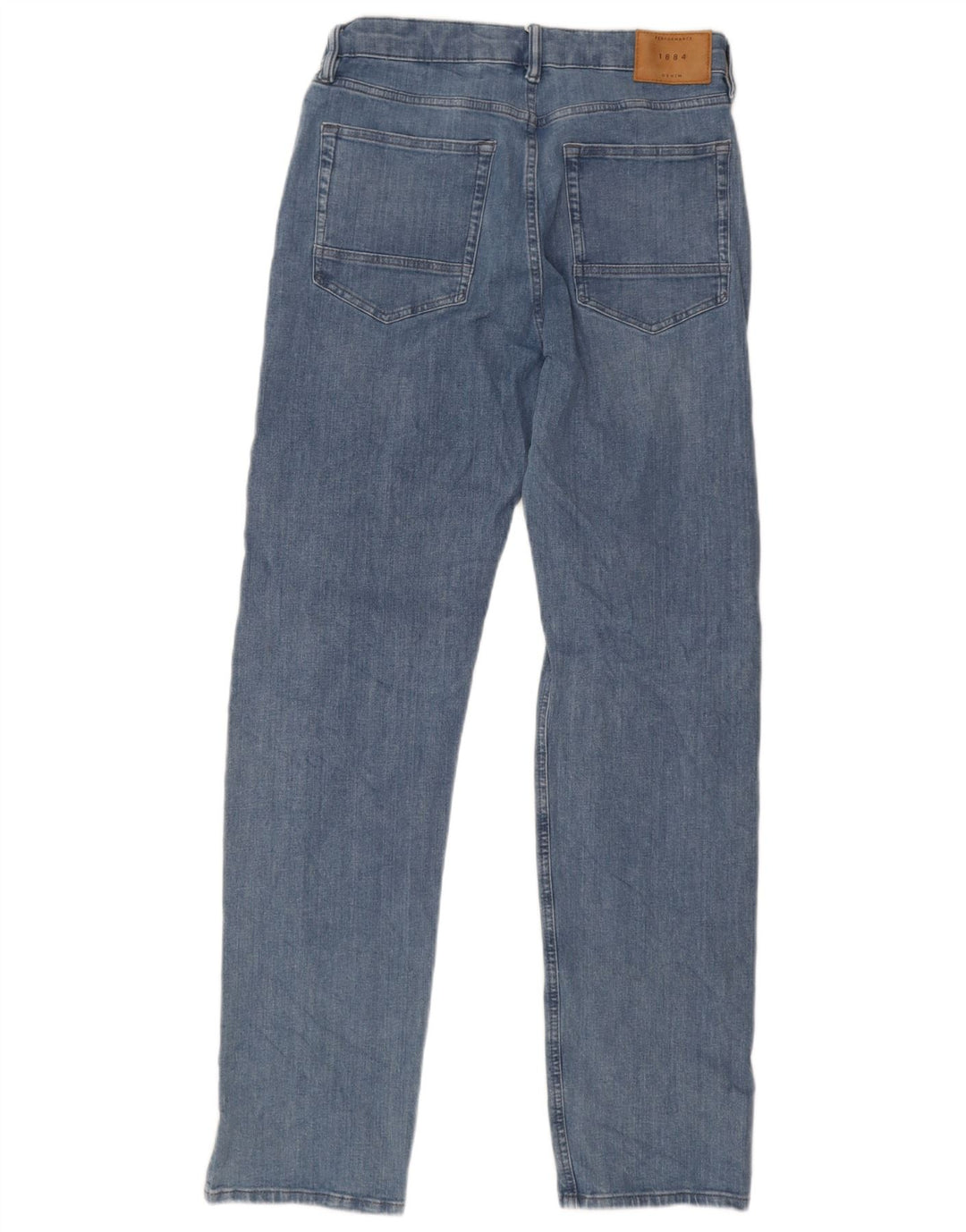 Marks & Spencer Straight Jeans til mænd W32 L33 Blå bomuld