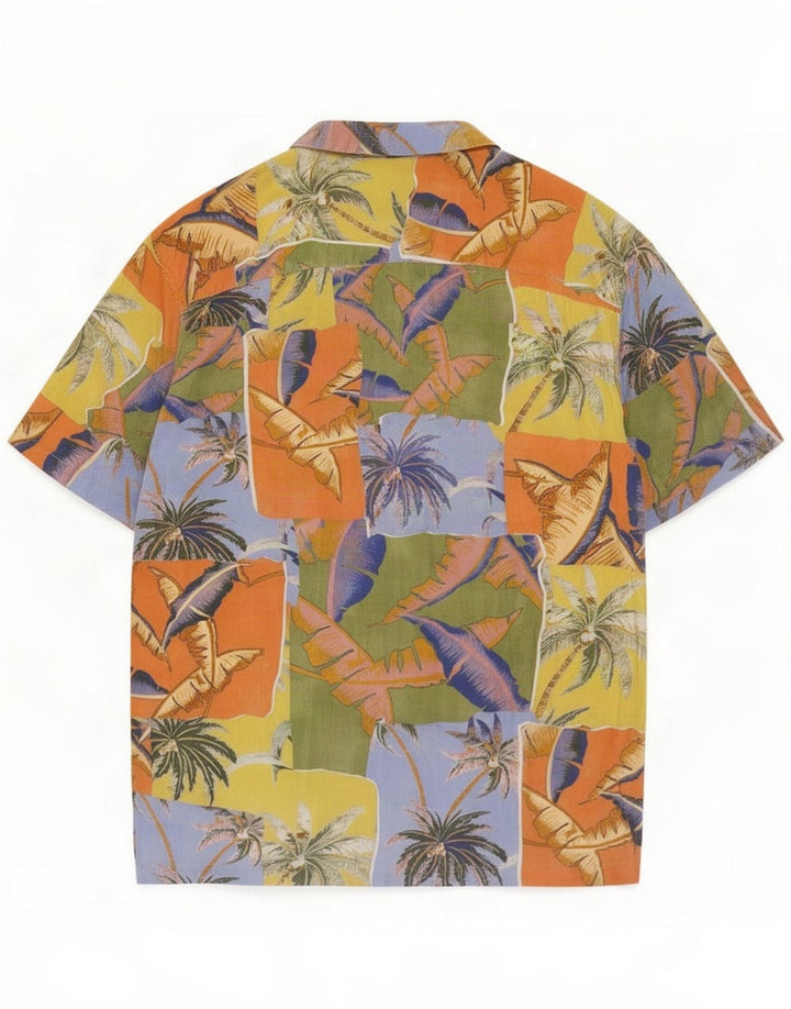 Pull & Bear Mens STWD Short Sleeve Shirt Large Multicoloured Floral