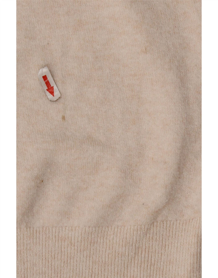 Marks & Spencer Dame Polo Neck Jumper Sweater UK 14 Medium Off White