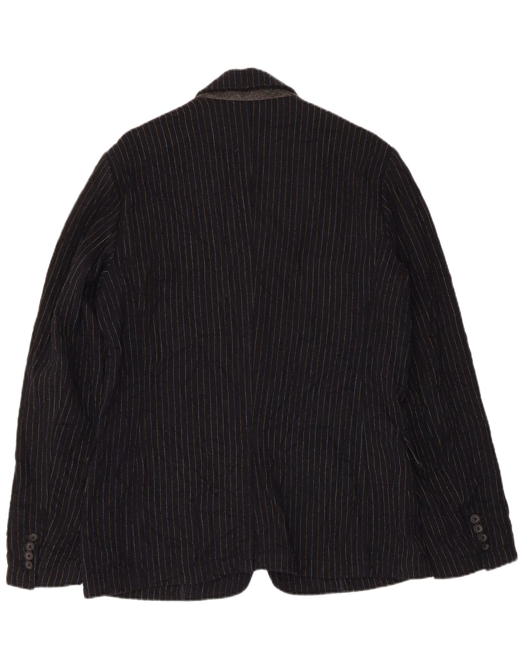 Guess Herre 2-knaps blazerjakke UK 38 Mellem marineblå stribet uld