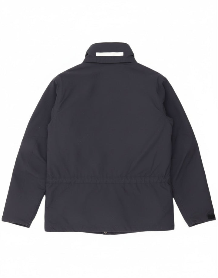 Slam Herre Hooded Windbreaker Jacket UK 36 Small Navy Blue Nylon