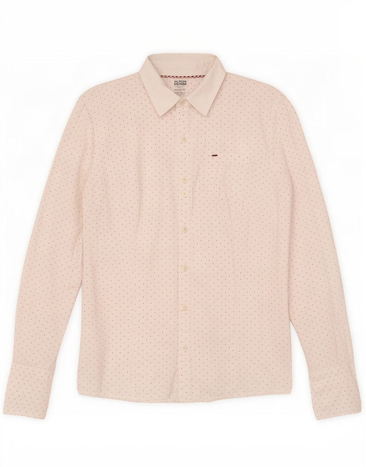 Tommy Hilfiger Dameskjorte UK 14 Stor hvid plettet bomuld
