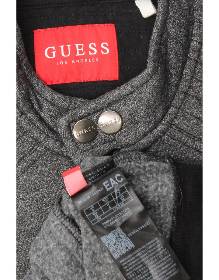 Guess Bomberjakke til mænd UK 34 XS Grå Colourblock Bomuld