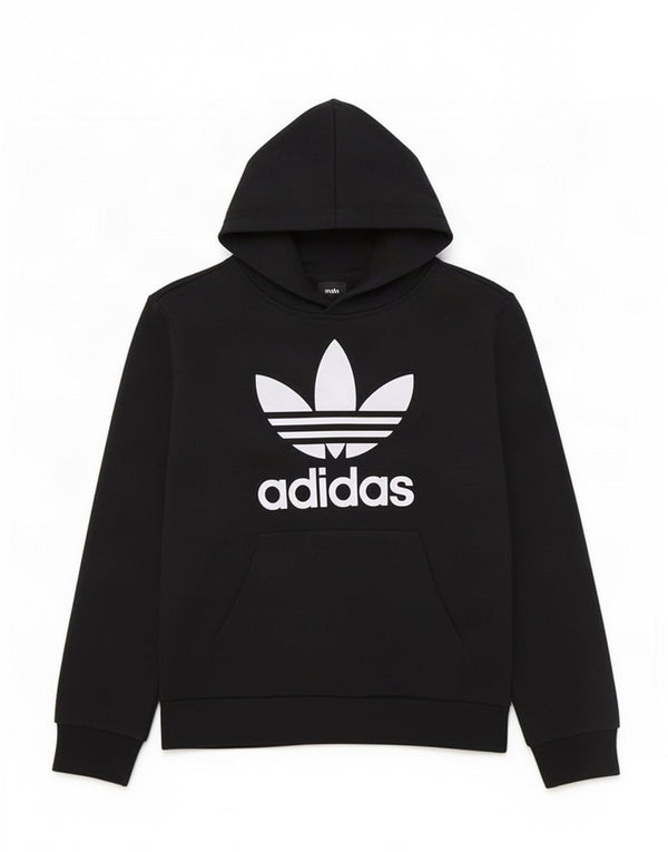 Adidas drenge grafisk hættetrøje 8-9 år sort bomuld