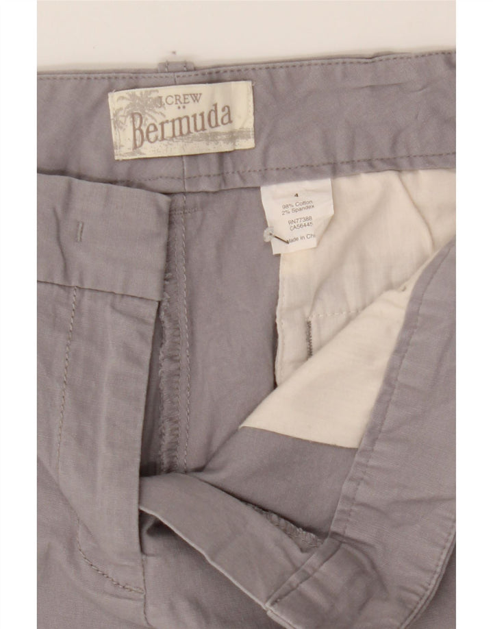 J. CREW Womens Bermuda Shorts US 4 Small W32  Grey Cotton Vintage J. Crew and Second-Hand J. Crew from Messina Hembry 