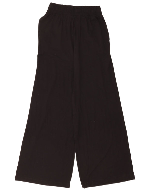 MINT FLØJEL Dame træningsdragt bukser med brede ben UK 8 Small Black Viscose