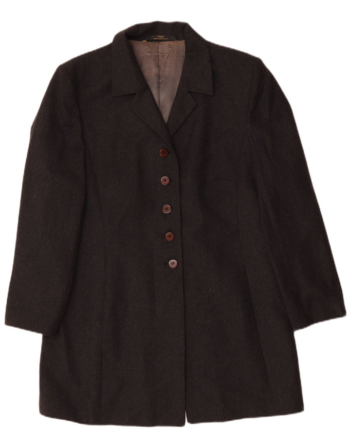 Marks & Spencer Dame 5-knaps blazerjakke UK 18 XL Grå uld
