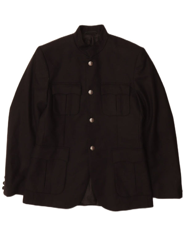 French Connection Mens Utility Jacket UK 38 Medium Black Wool