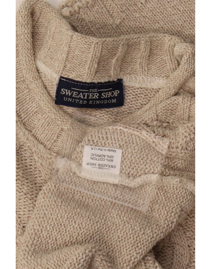 SWEATEBUTIKKEN Herre Turtle Neck Jumper Sweater Stor Beige Bomuld