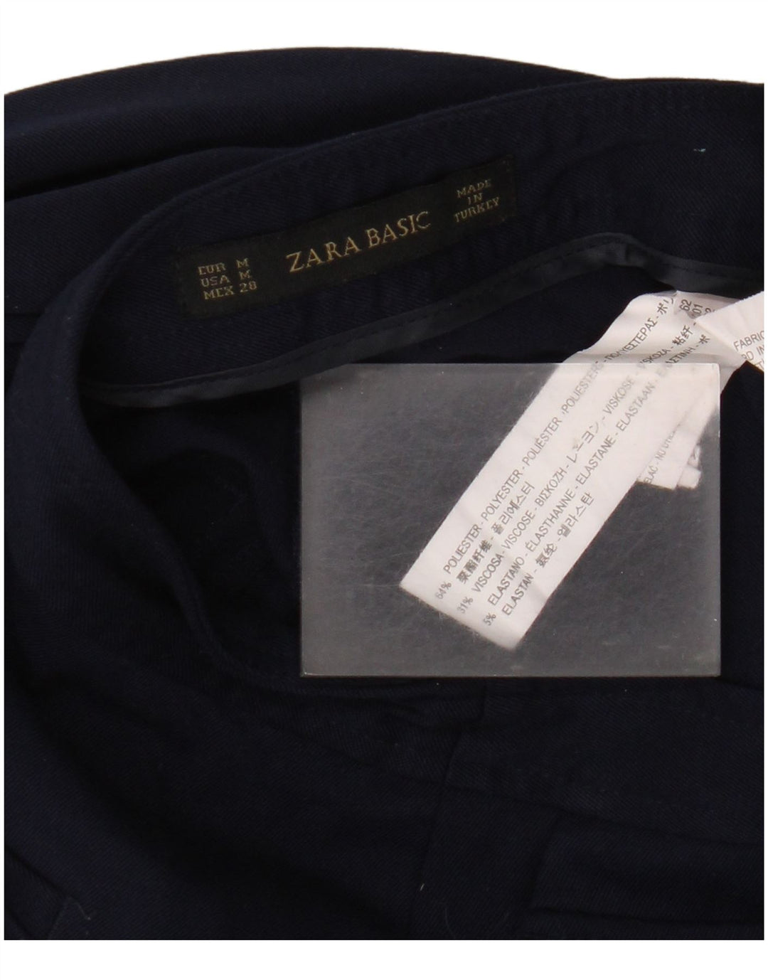 Zara Dame Bootcut Casual Bukser Medium W28 L30 Marineblå Polyester
