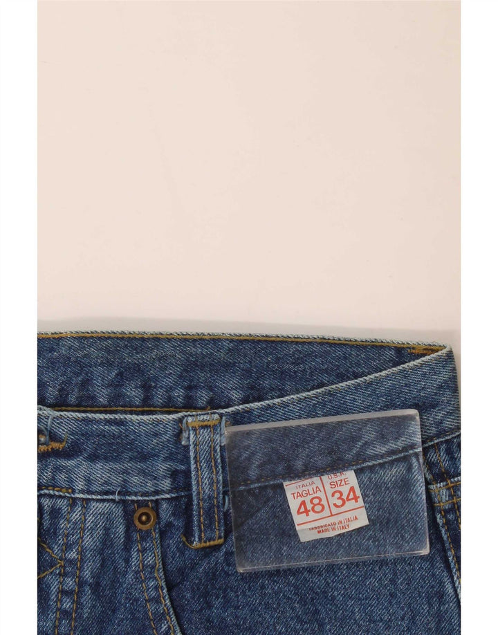 Wild Womens Tapered Jeans W34 L27 Blue Cotton