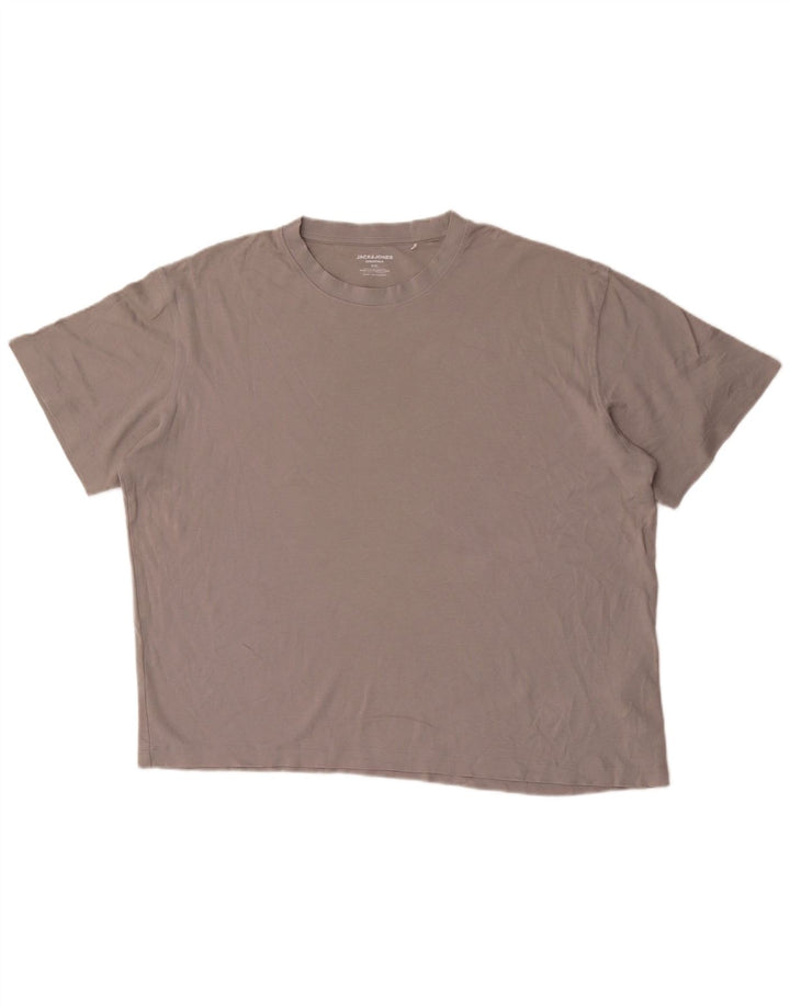 Jack & Jones Herre T-Shirt Top 2XL Grå Bomuld