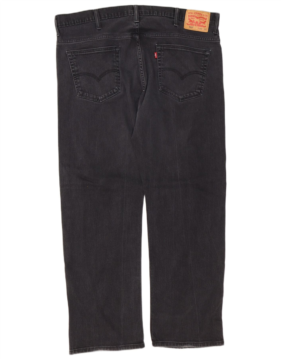 LEVI'S Herre 569 Straight Jeans W40 L30 Sort Bomuld