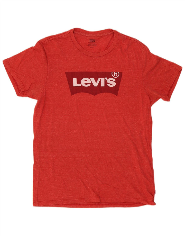 Levi's Herre grafisk T-shirt Top Lille rød Flecked Bomuld