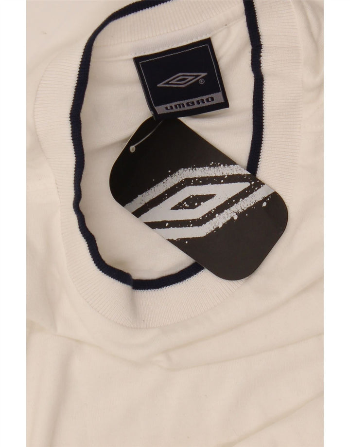 Umbro Herre T-Shirt Top Stor Hvid Polyester