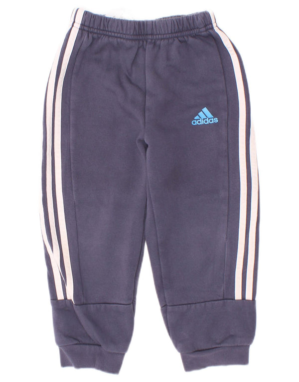 Adidas Boys Joggers Træningsdragt Bukser 2-3 År Marineblå Bomuld