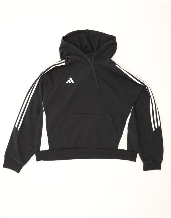 Adidas Dame Oversized Hoodie Jumper UK 20/22 XL Black Cotton Sports