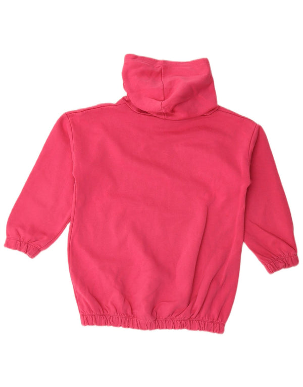 Benetton piger grafisk hættetrøje 7-8 år Medium Pink Bomuld