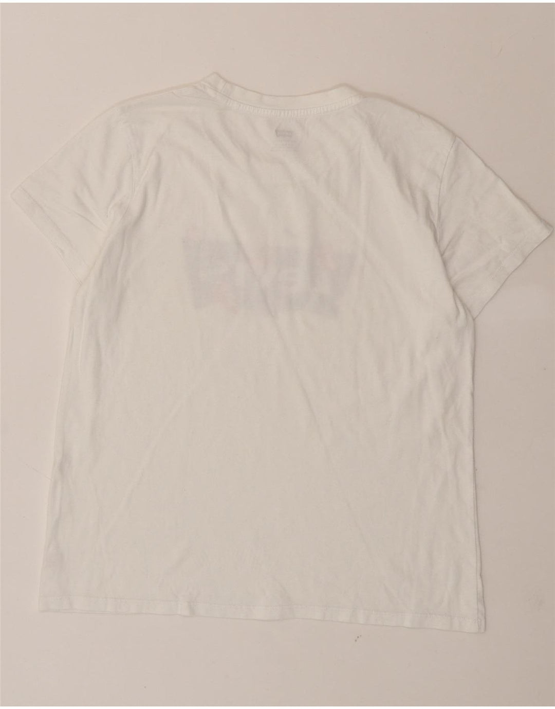 LEVI'S Womens Graphic T-Shirt Top UK 12 Medium White Cotton Vintage Levi's and Second-Hand Levi's from Messina Hembry 