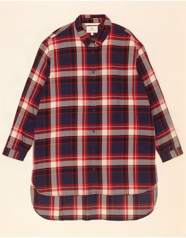 Zara skjortekjole til kvinder UK 18 XL Flerfarvet ternet Modal