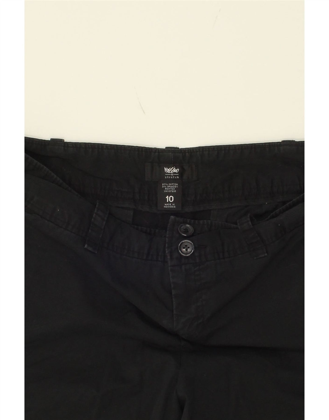 MOSSIMO Womens Chino Shorts US 10 Medium W32 Black Cotton Vintage Mossimo and Second-Hand Mossimo from Messina Hembry 