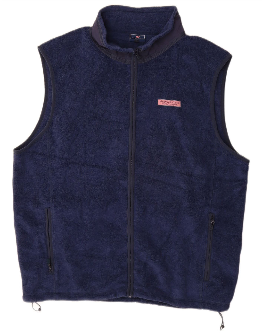 VINEYARD VINES Herre Fleece Gilet UK 40 Large Navy Blue Polyester