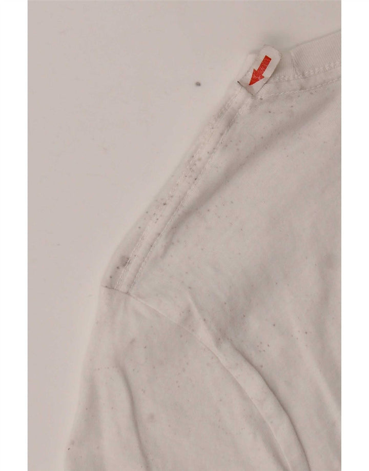 Puma Herre Grafisk T-Shirt Top Stor Hvid Bomuld