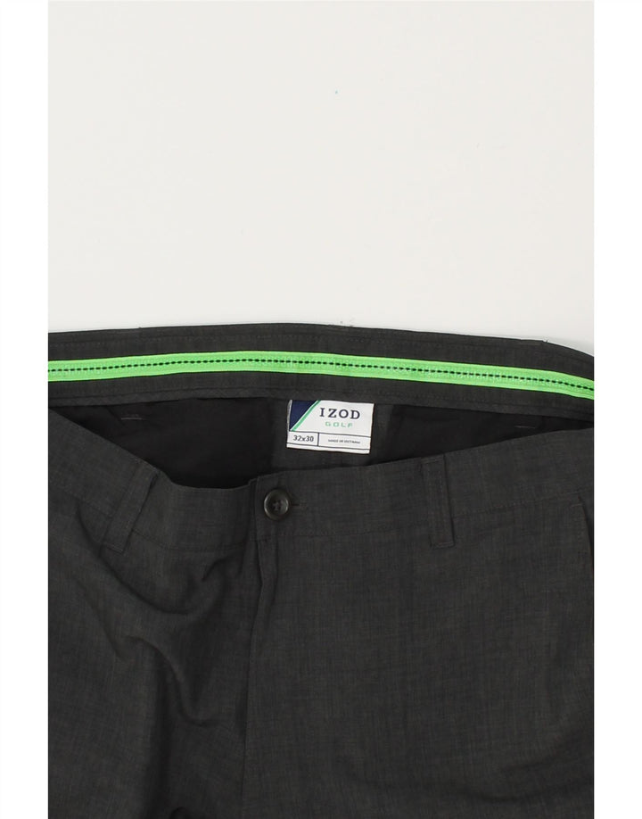 IZOD Mens Golf Straight Chino Trousers W32 L30 Grey Polyester Vintage Izod and Second-Hand Izod from Messina Hembry 