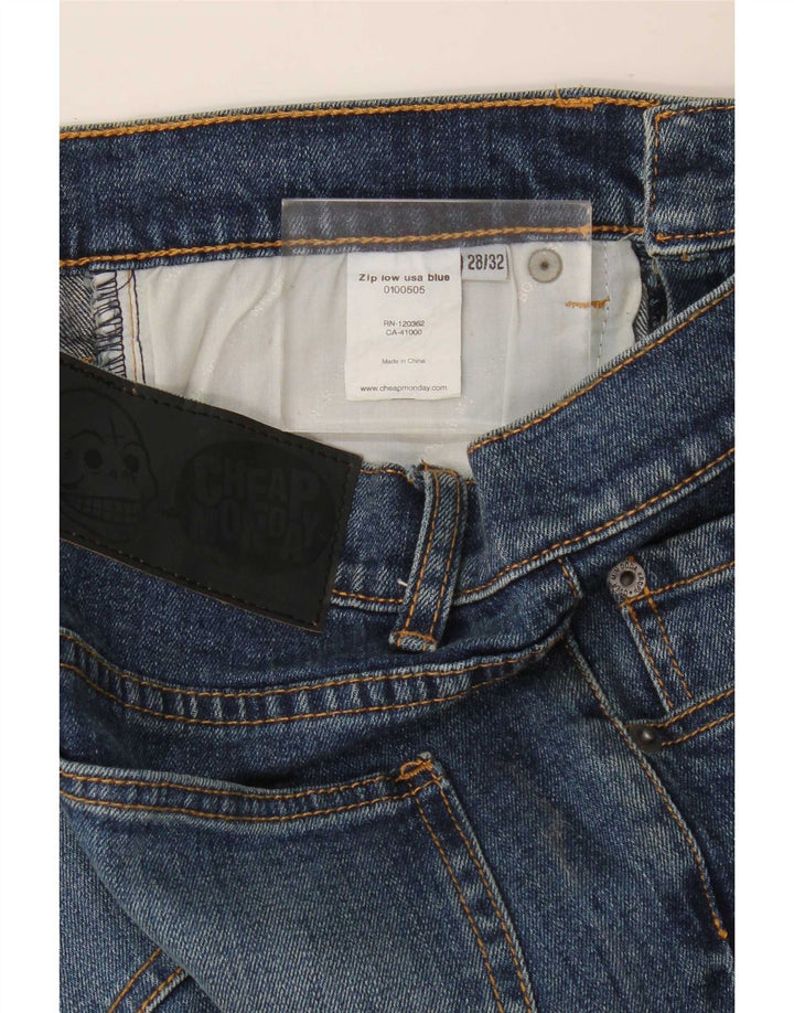 Billige Mandag Dame Slim Jeans W28 L32 Blå Bomuld