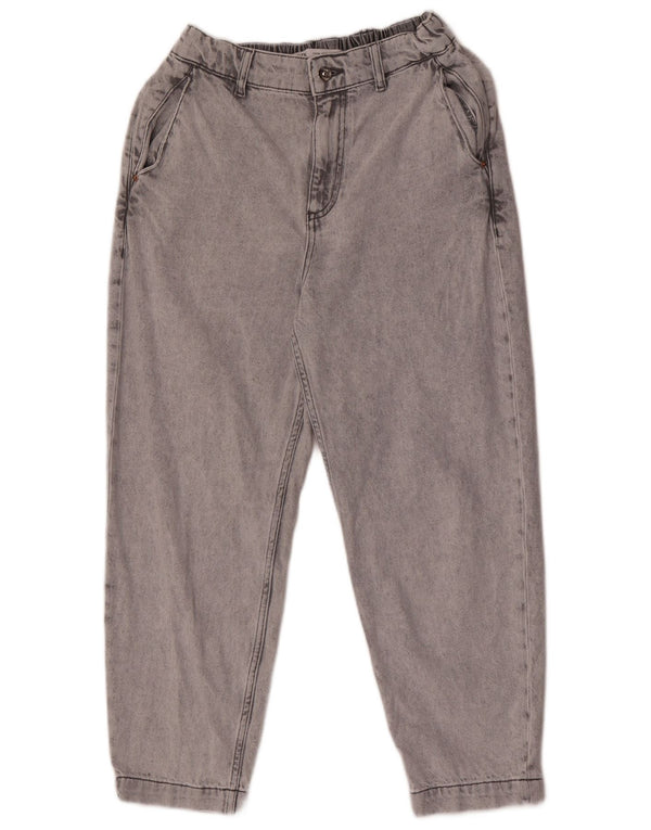 Zara Kvinder Højtaljede tilspidsede Jeans EU 34 2XS W24 L24 Grå Bomuld