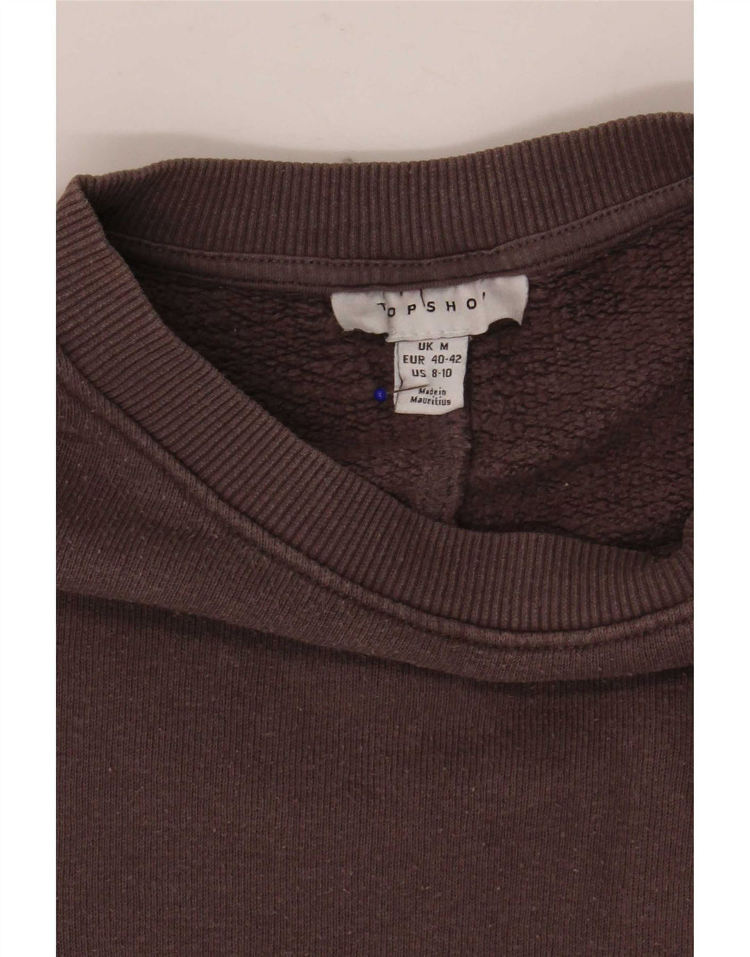 Topshop Womens Crop Oversized Sweatshirt Jumper UK 14 Medium Grey Bomuld