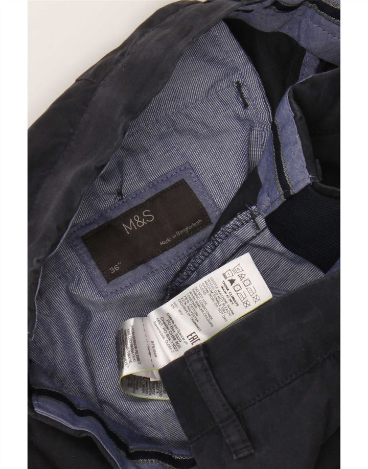 Marks & Spencer Herre Chino Shorts W36 Large Navy Blue Bomuld
