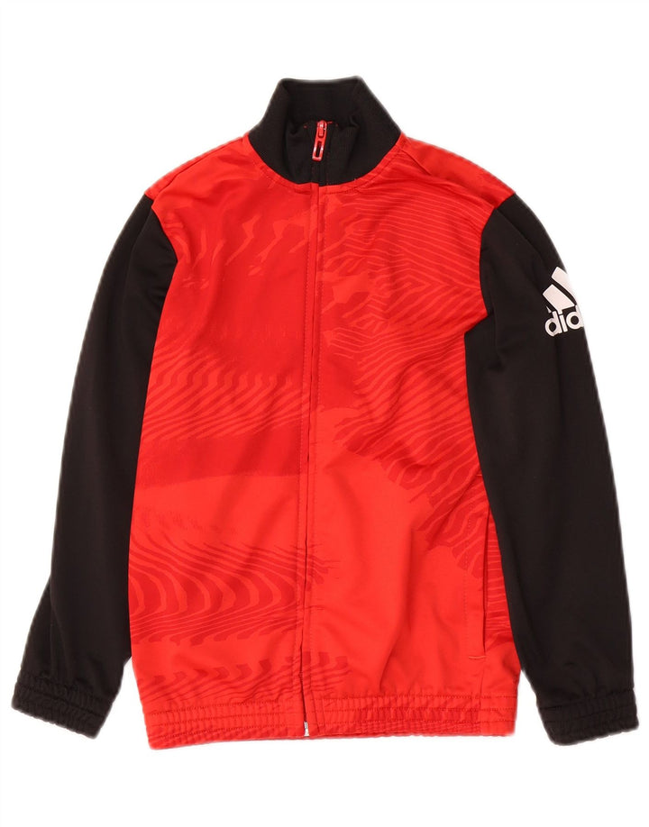 ADIDAS Grafisk træningsdragt topjakke til drenge 7-8 år Rød Colourblock