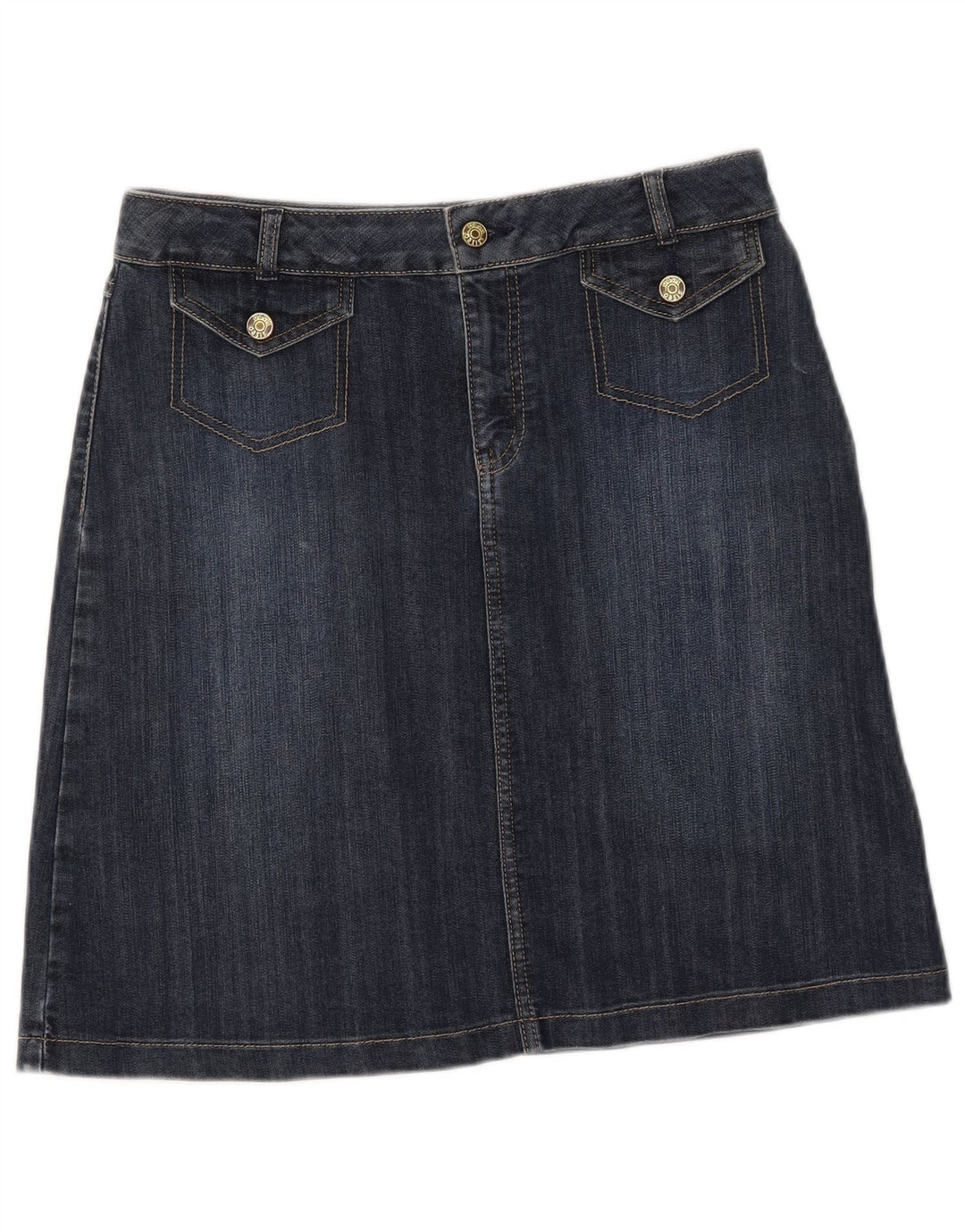 OASIS Dame Denim Nederdel UK 12 Medium W30 Blå