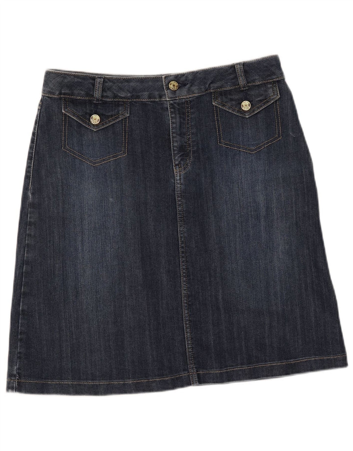 OASIS Dame Denim Nederdel UK 12 Medium W30 Blå