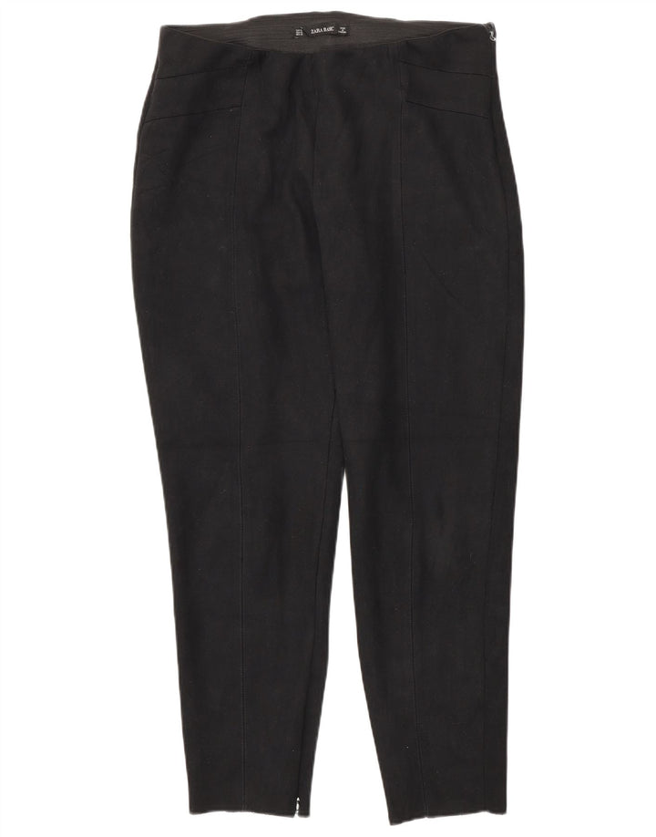 Zara Dame Slim Trousers XL W36 L27 Sort