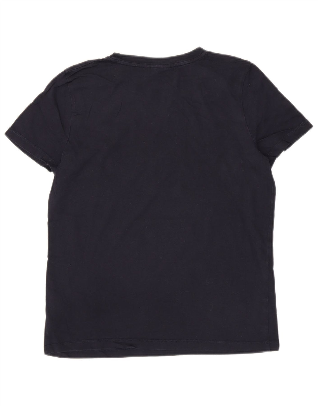 TOMMY HILFIGER Grafisk T-shirt top til kvinder UK 12 Mellem marineblå bomuld