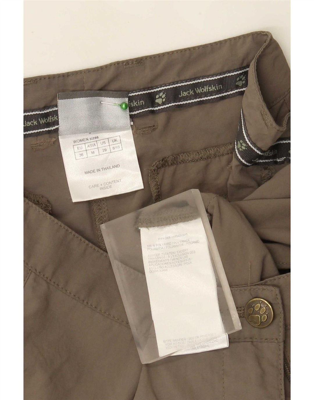 Jack Wolfskin Bermuda-shorts til kvinder UK 8/10 Small W29 Grå polyamid