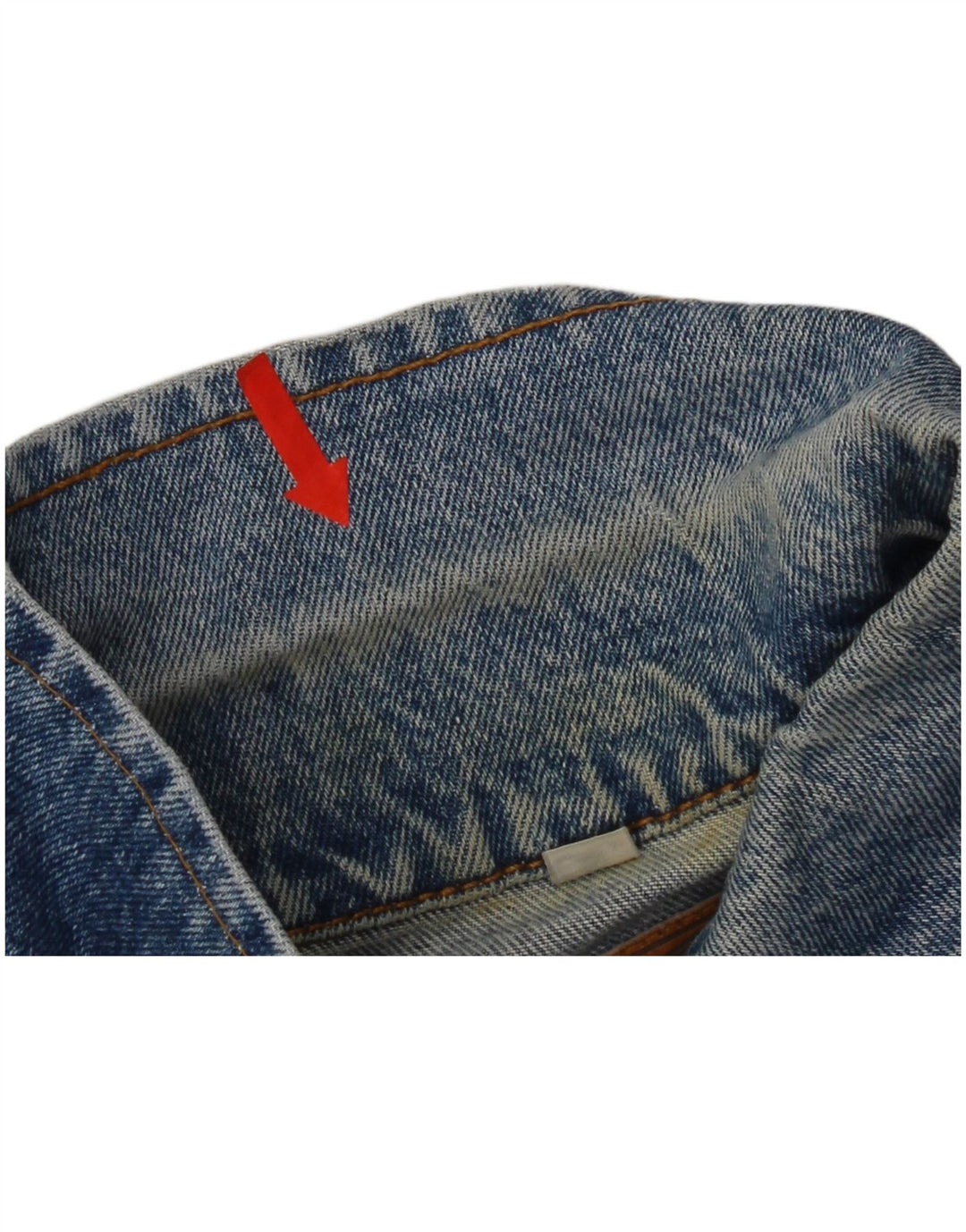 Vintage denimjakke til mænd UK 36 Lille blå bomuld