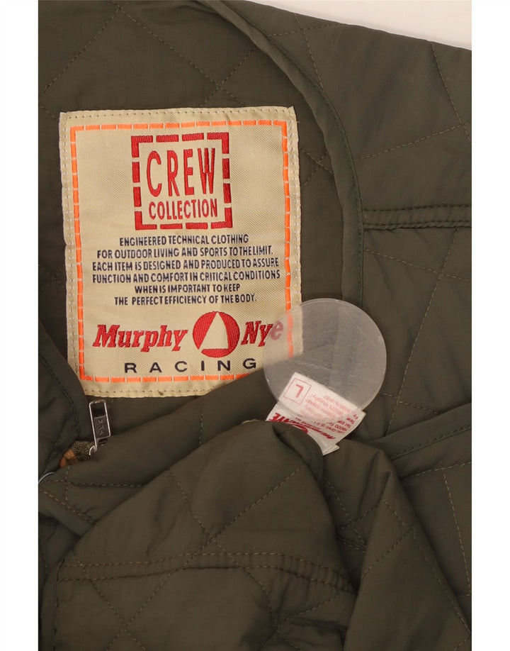 MURPHY & NYE Herre Quiltet Gilet UK 40 Stor Khaki Polyamid